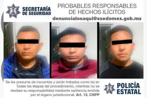 Capturan a tres presuntos ladrones de transporte público en Toluca